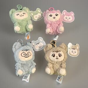 🔥LaBabies Fall Sherpa Collection Plush Monster Clip Complete Set of 4 BNWT🔥